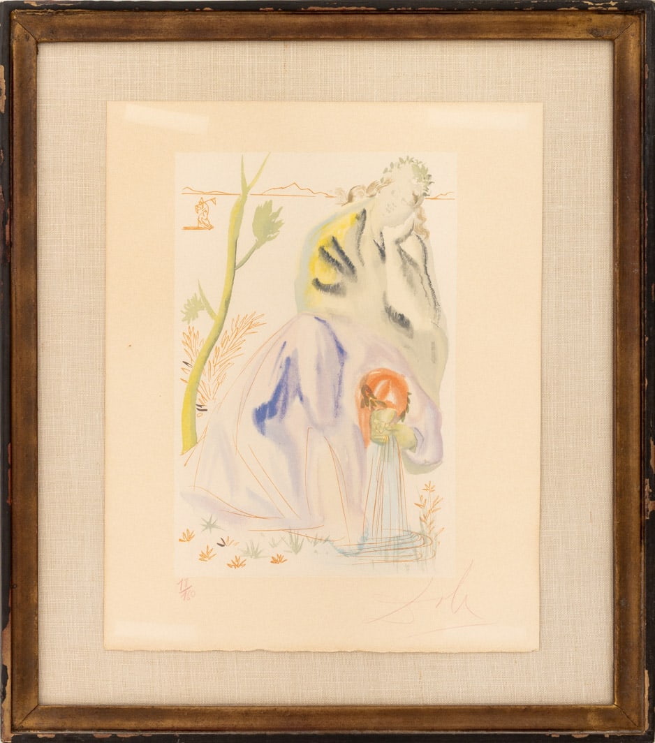 Salvador Dali "The Source, Purgatory 21" Woodcut (1 of 6)