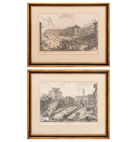 Giovanni Piranesi "Veduta ..." Etchings, 2