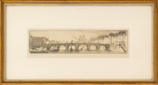 Edgar Chahine "Notre-Dame de Paris" Etching