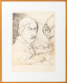 Gunter Grass "Gestillt" Drypoint Etching, 1980