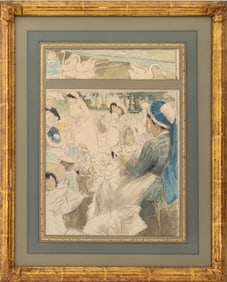 After Pierre Vidal "Monument du..." Mixed Media