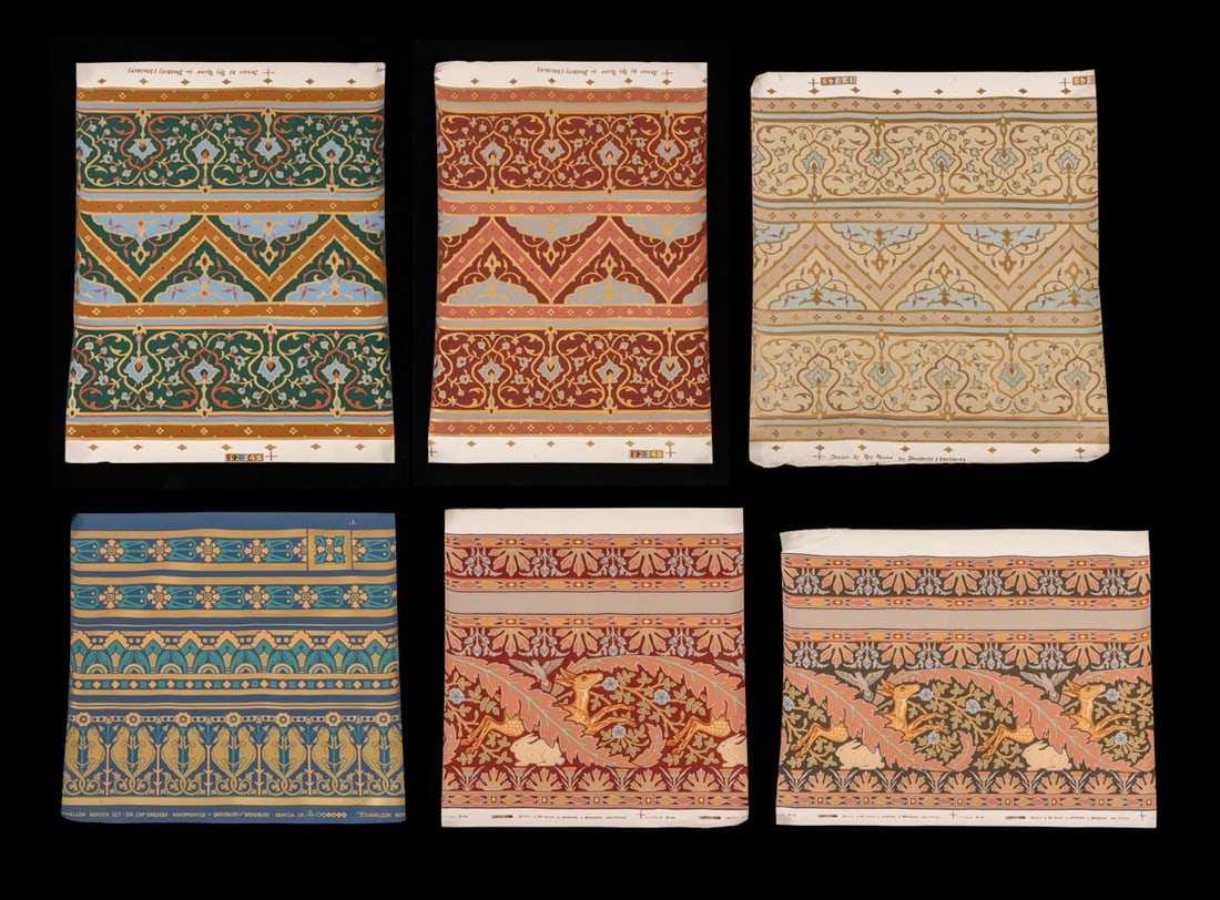 Bradbury & Bradbury Pochoir Wallpaper Sheets, 6 (1 of 17)