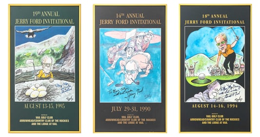 Former President Jerry Ford Signed Posters, 3