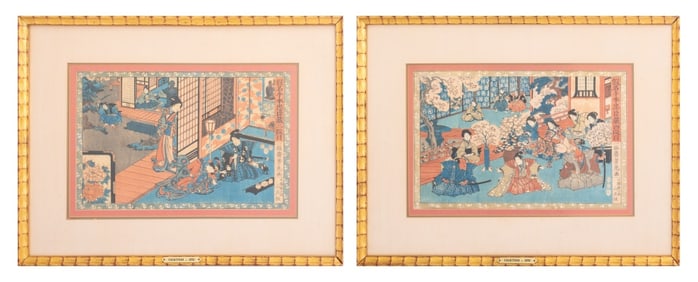 Yoshitori "Chushingura" Scenes Woodblocks, 2