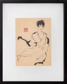 Hiroki Otsuka "Shibari" Ink on Toned Paper