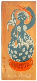 Bjorn Wiinblad for Dansk Designs Screenprint, 1955