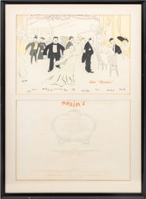 SEM Chez "Maxim's" Lithograph in Colors