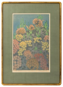 Toshi Yoshida "Sea Horses" Woodblock