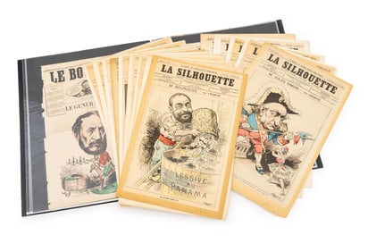 French Magazine Satirical Cartoons, Late 19th C.