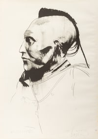 Leonard Baskin "White Horse" Lithograph, 1972