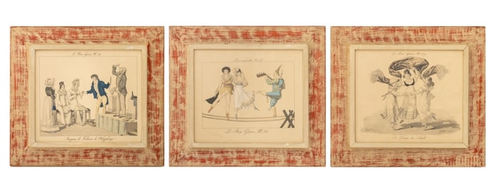 Pierre de La Mesangere Hand-Colored Engravings, 3