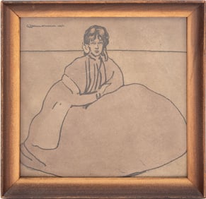 William Nicholson "Seated Woman" Lithograph