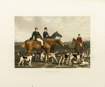 Stephen Pearce "The Heythorp Hunt" Engraving