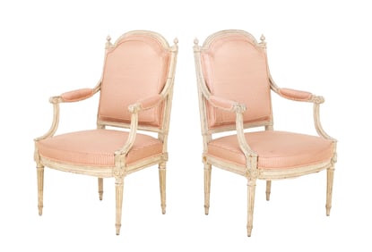 Louis XVI Fauteuils Stamped J.B.B. Demay, Pair