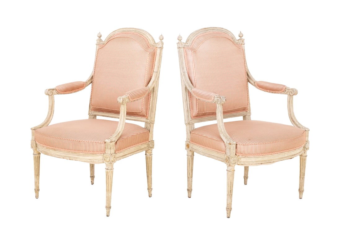 Louis XVI Fauteuils Stamped J.B.B. Demay, Pair (1 of 8)