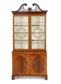 George III Gilt Metal Mounted Mahogany Cabinet