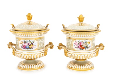 Chamberlain Worcester Porcelain Fruit Coolers, 2