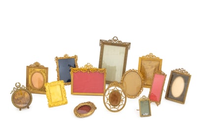 French Empire Gilt Metal Picture Frames, 13