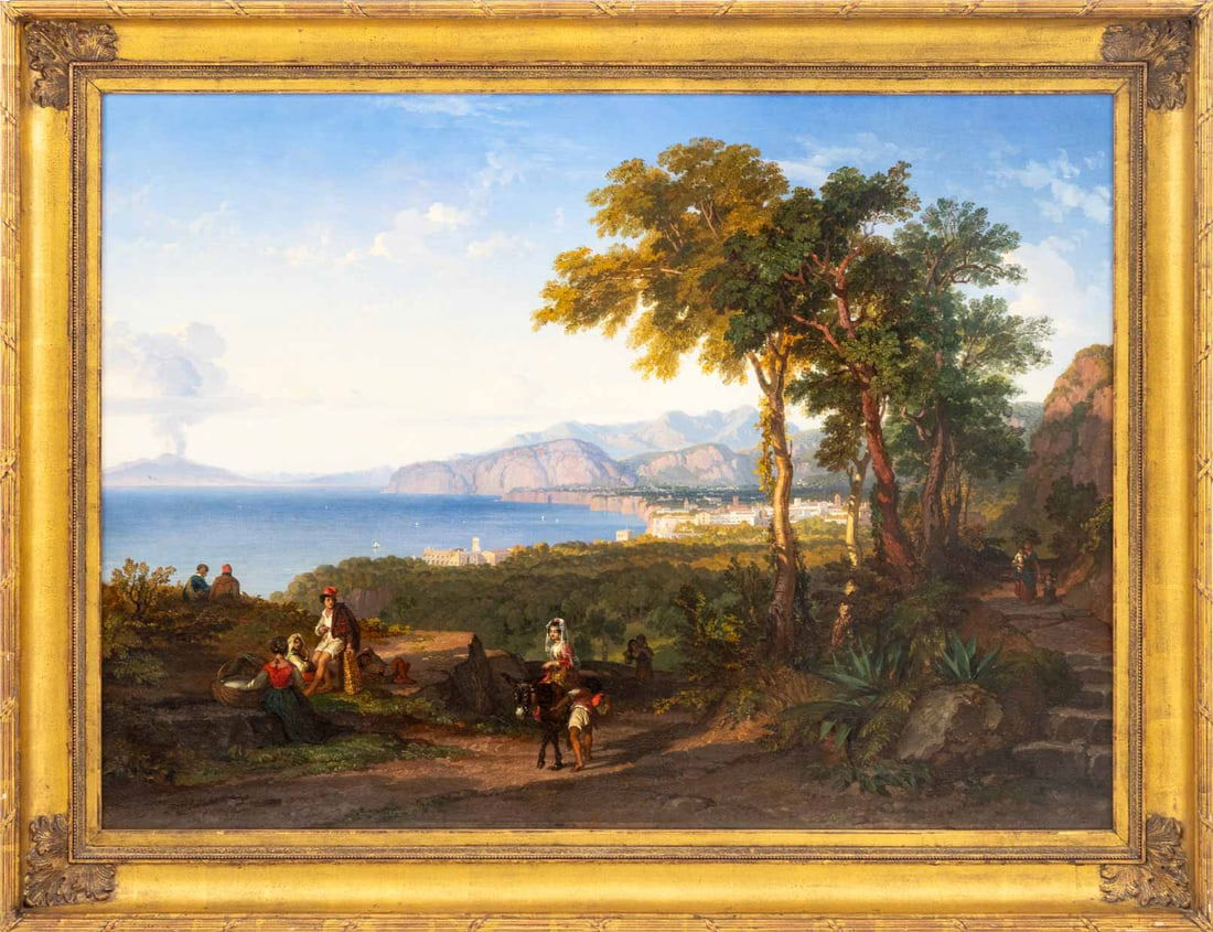 Penry Williams "The Bay of Salerno" Oil, 1839 (1 of 14)