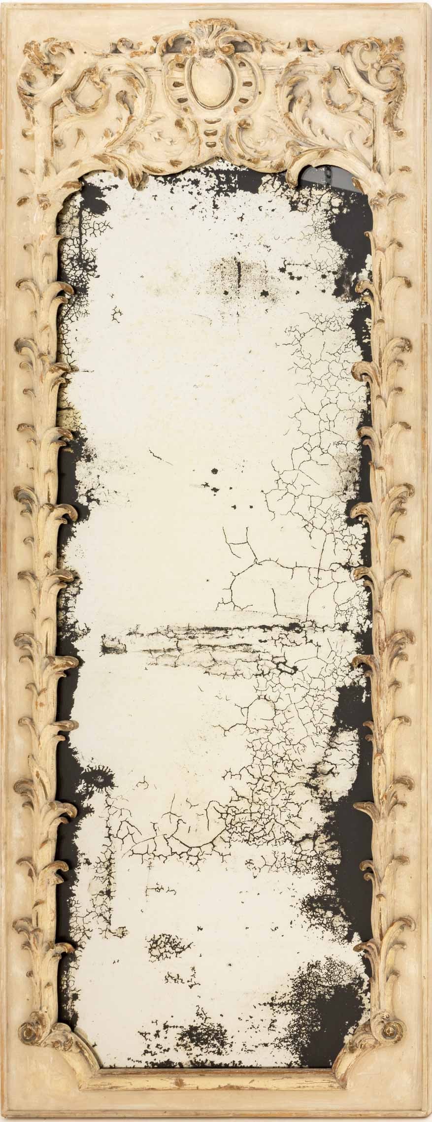 Louis XV White Painted & Carved Wood Mirror (1 of 7)