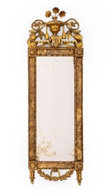 Louis XVI Marble and Giltwood Mirror