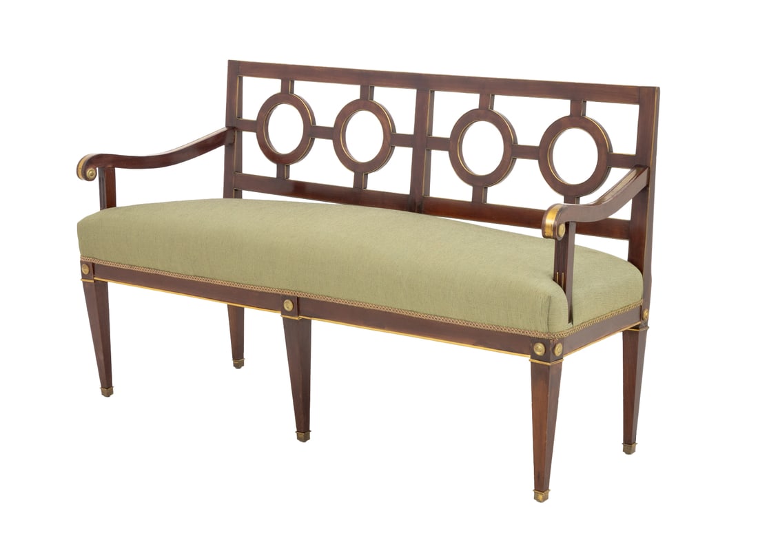 Russian Mahogany and Brass Settee, circa 1800 (1 of 20)