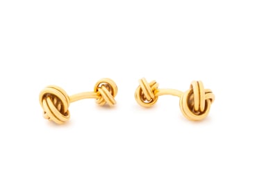 14K Yellow Gold Knot Cufflinks