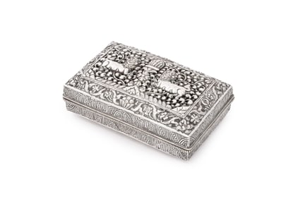 Straits or Korean Silver Rectangular Jewelry Box