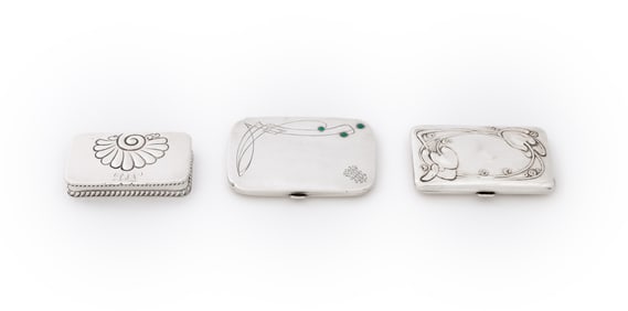Howard & Co, Etc. Art Nouveau Silver Boxes, 3