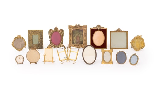 French Empire Gilt Metal Picture Frames, 15