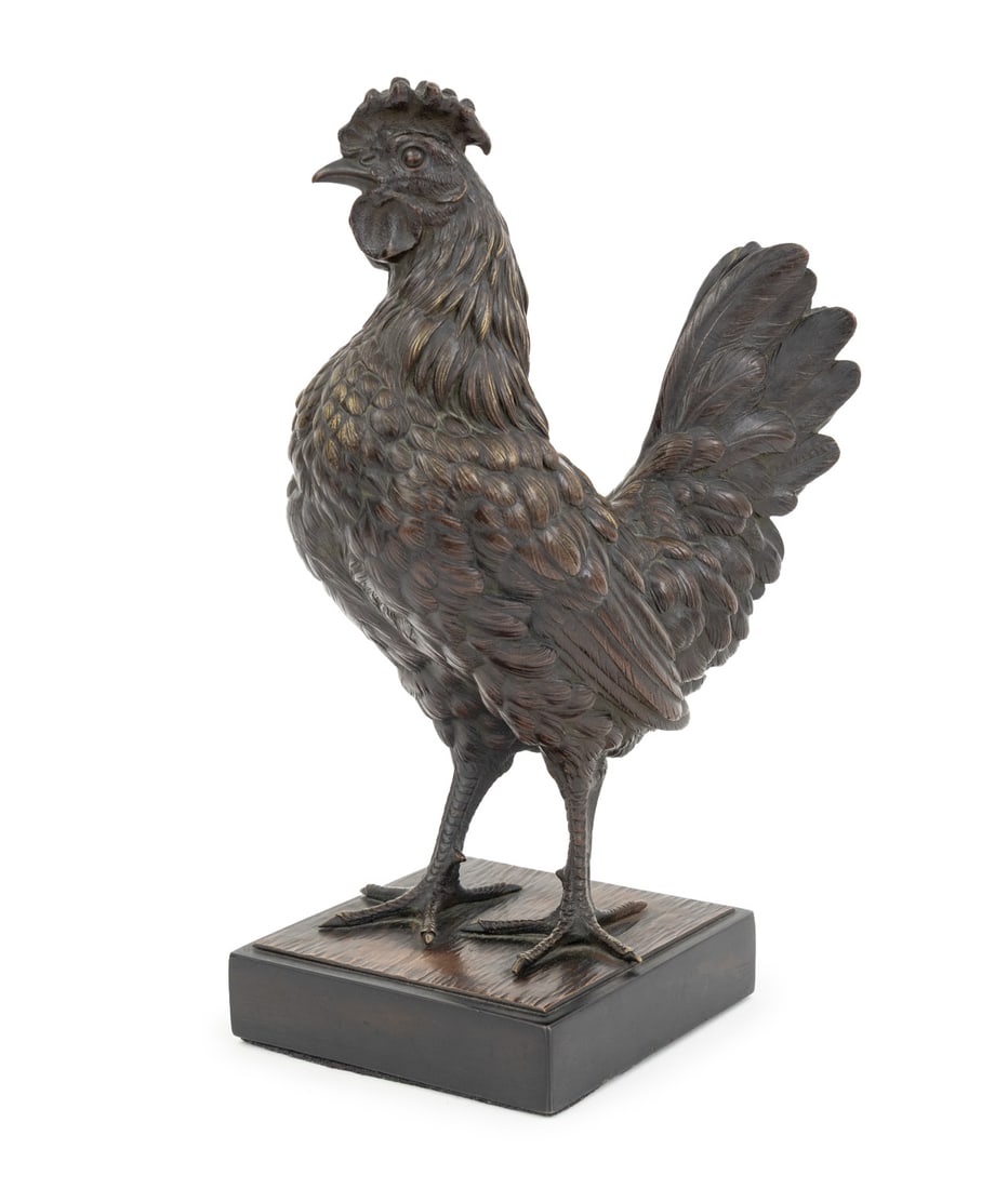 Austrian Patinated Bronze Cockerel Sculpture (1 of 10)