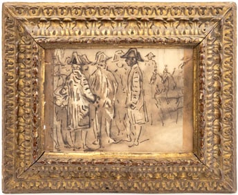 Constantin Guys Group of Officers Graphite & Ink