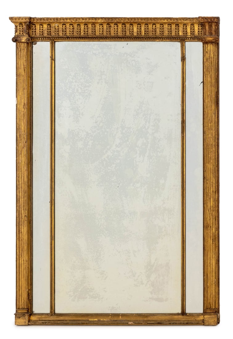 Regency Giltwood and Composition Column Mirror (1 of 6)