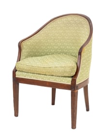 Scandinavian Walnut Bergere, 19th C.