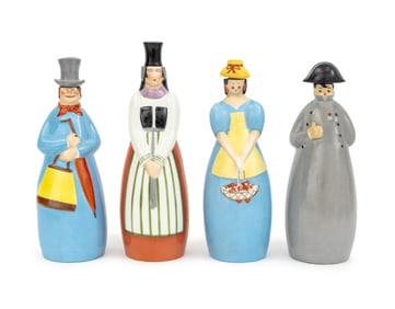 ROBJ Paris Figural Porcelain Decanters, 4