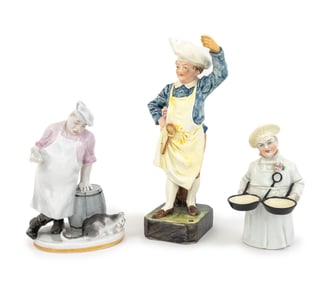 Chef Form Ceramic Figurines, 3