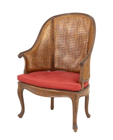 French Provincial Cane Paneled Bergere