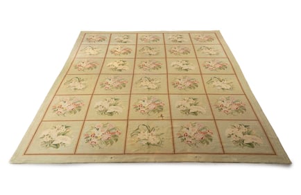 Floral Motif Needlework Carpet, 15' 2" x 12' 11"