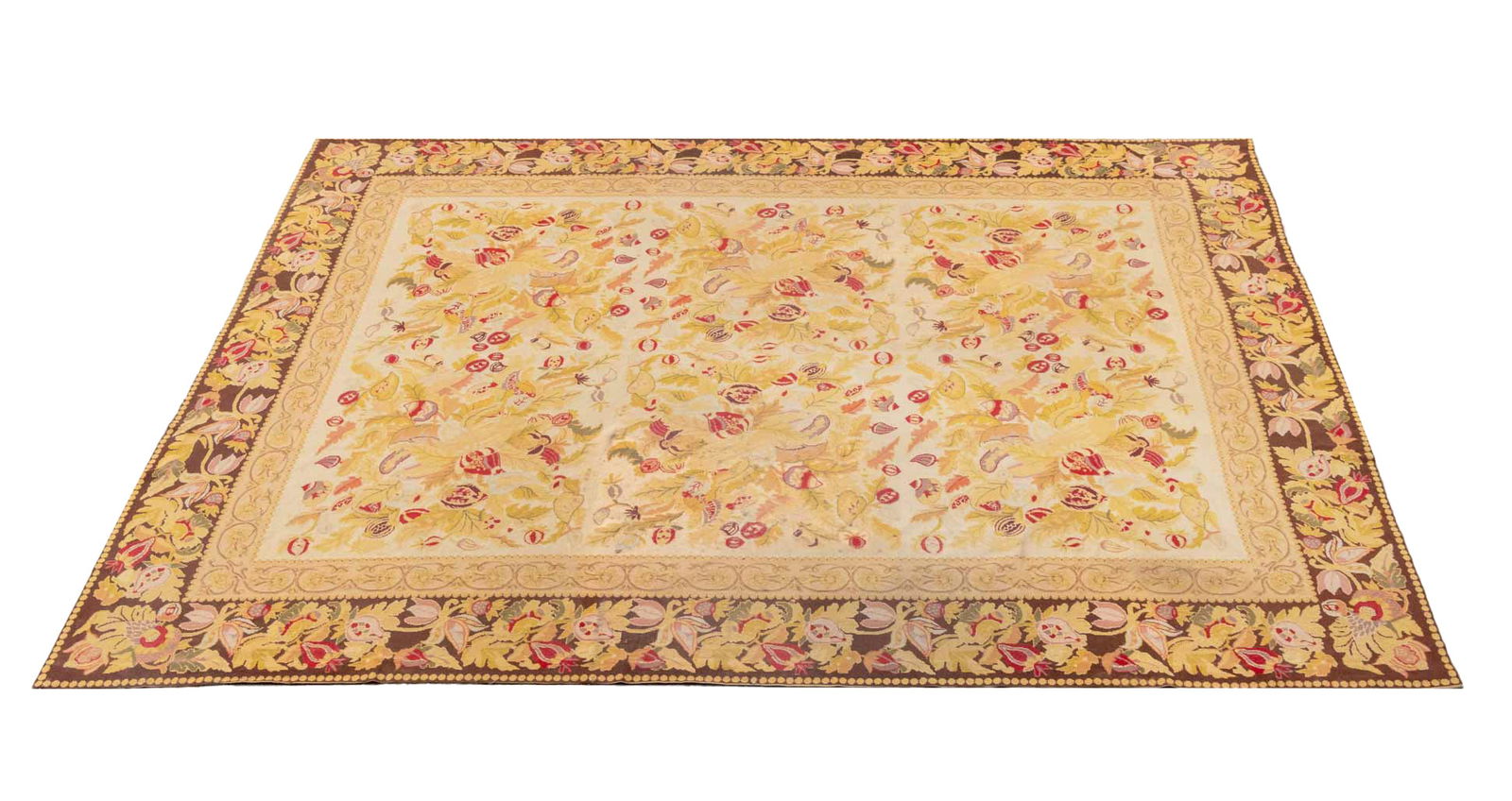 Chinese Floral Needlepoint Carpet, 11' 3" x 8' 8" (1 of 8)