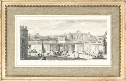 J.B. Rigaud After J. Rigaud Architecture Engraving