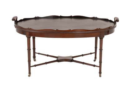 Regency Style Mahogany Oval Tray Table