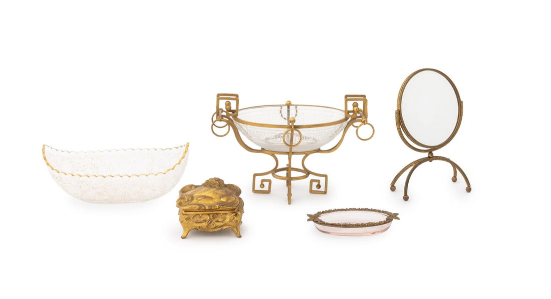 Gilt Metal & Cut Glass Tabletop Accessories, 5 (1 of 18)