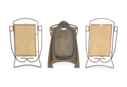 Art Nouveau Patinated Metal Picture Frames, 3