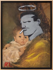 Robert Loughlin "DADA and Child" Acrylic on Canvas