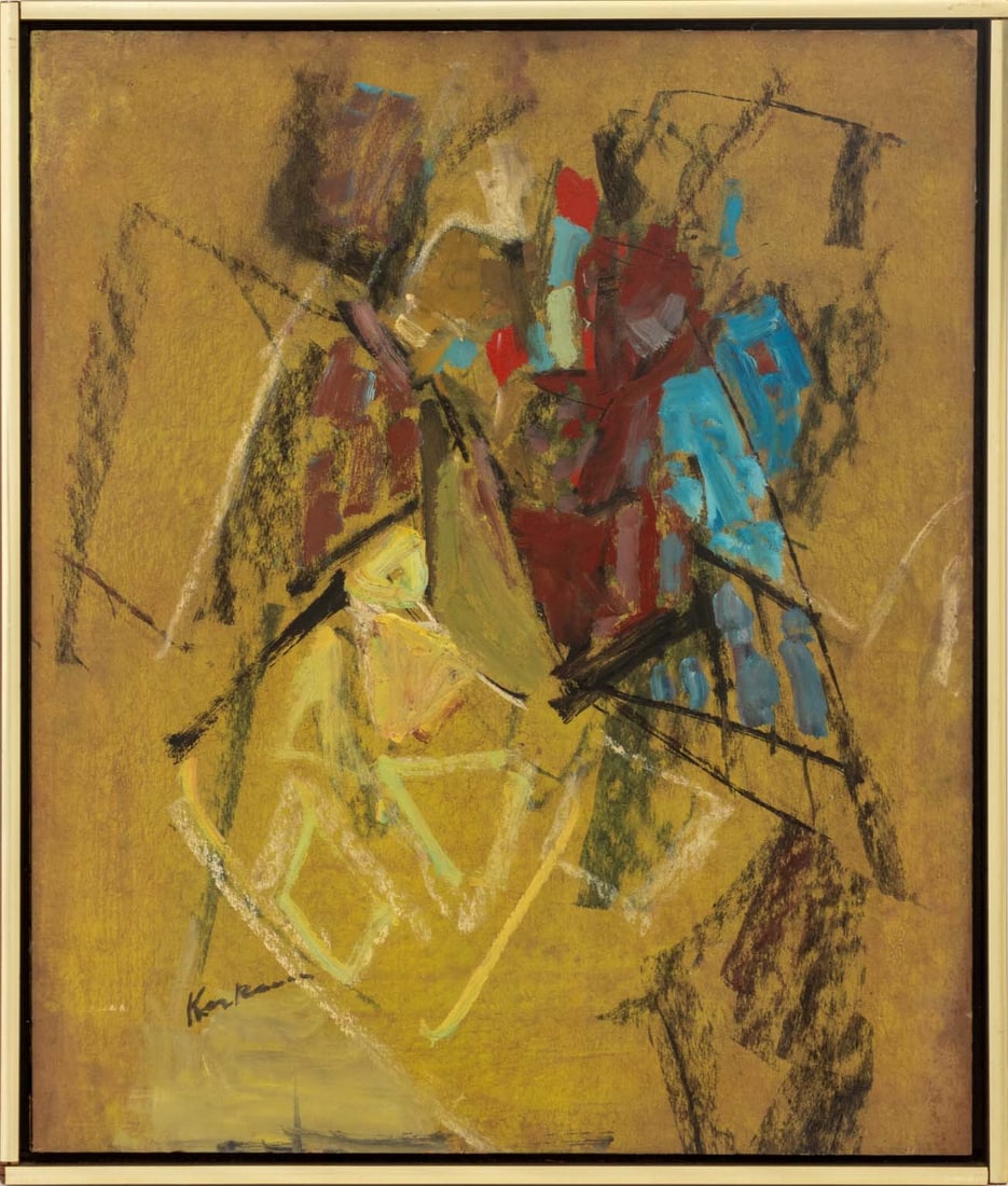 Earl Kerkam "Self Portrait Abstraction" Oil, 1957 (1 of 8)