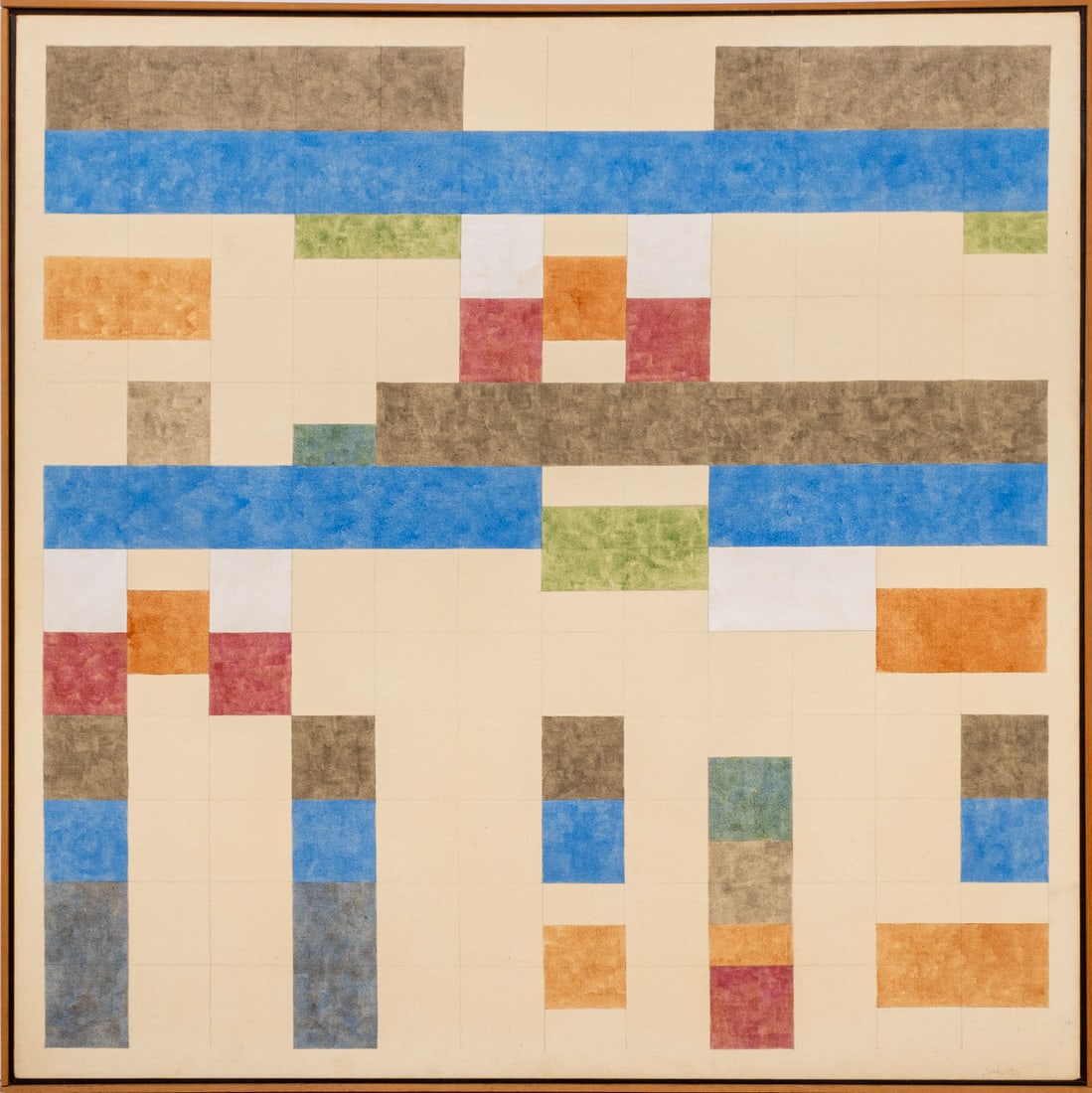 Ellen Banks Geometric Abstract Mixed Media, 1984 (1 of 7)