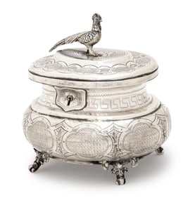 Austrian Silver Covered Box, 19th C.