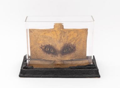 Outsider Art Gilt Painted Papier Mache Sculpture