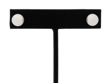 Mikimoto 18K White Gold Cultured Pearl Earrings