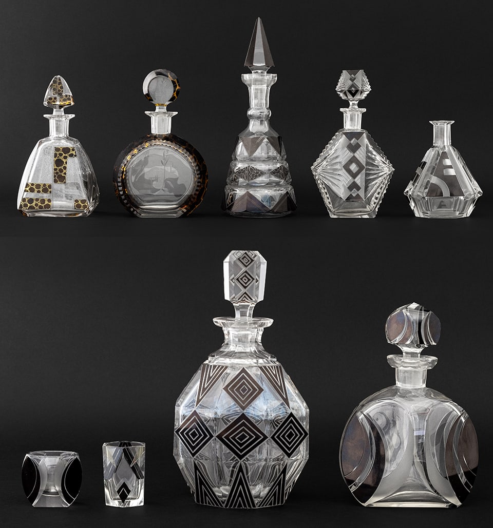 Karl Palda Attr. Bohemian Glass Barware, 9 (1 of 20)